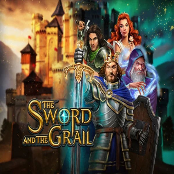 The Sword and the Grail online game logo by Play'n GO on vipzinoonline.com